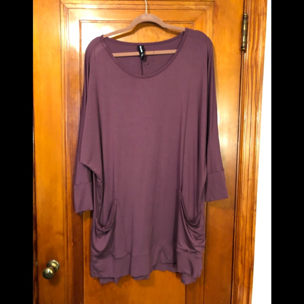 Agnes & Dora Deep Pocket Tunic Purple XXL